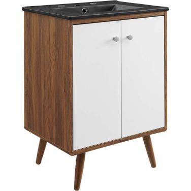 Transmit 24 Inch Bathroom Vanity In White/Black
