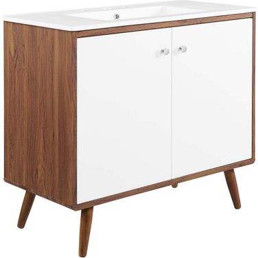 Transmit 36 Inch Bathroom Vanity EEI-4435-WAL-WHI