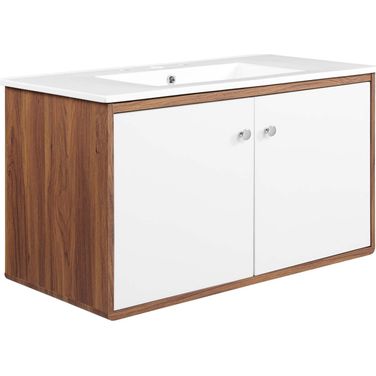 Transmit 36 Inch Wall-Mount Bathroom Vanity EEI-4434-WAL-WHI