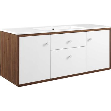Transmit 48 Inch Wall-Mount Bathroom Vanity EEI-4900-WAL-WHI
