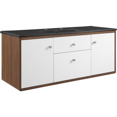 Transmit 48 Inch Wall-Mount Bathroom Vanity EEI-5399-WAL-BLK