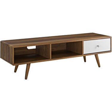Transmit Walnut White 55 Inch TV Stand