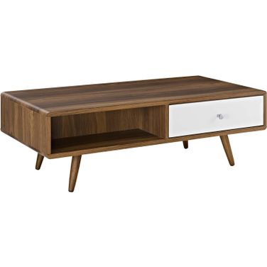 Transmit Walnut White Coffee Table