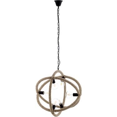 Transpose Black Rope Pendant Chandelier
