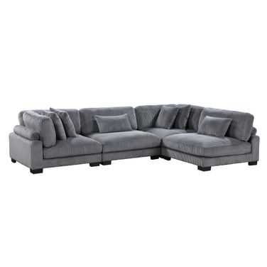 Traverse 4-Piece Modular RAF Sectional In Gray