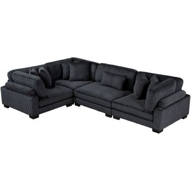 Traverse 4-Piece Modular Sectional In Black