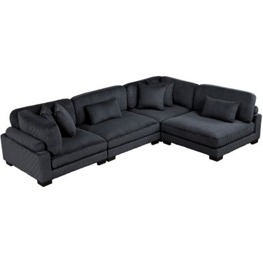 Traverse 4-Piece Modular Sectional In Black
