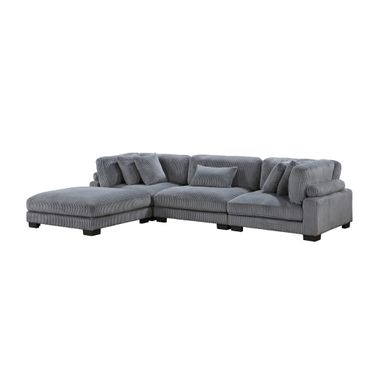 Traverse 4-Piece Modular Sectional with Ottoman In Gray