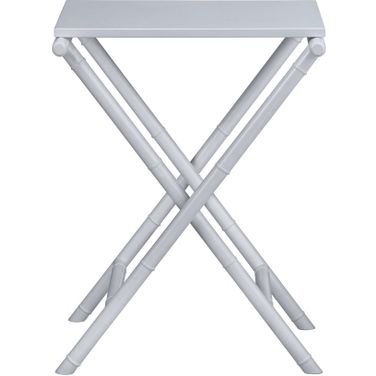 Tray Table with Removeable Tray In White and Tan
