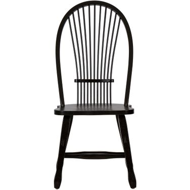 Treasures Black Sheaf Back Side Chair Set of 2