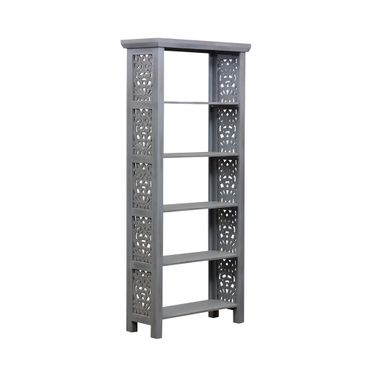 Trellis Lane Accent Bookcase In Grey