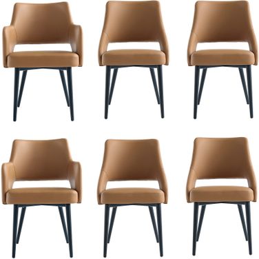 Tremont 6-Piece Dining Chair In Saddle