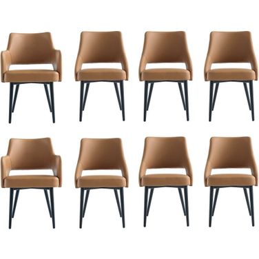 Tremont 8-Piece Dining Chair In Saddle