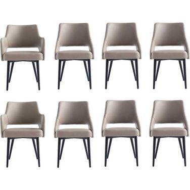 Tremont 8-Piece Dining Chair In Taupe