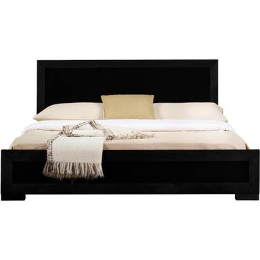 Trent Wooden King Platform Bed In Black