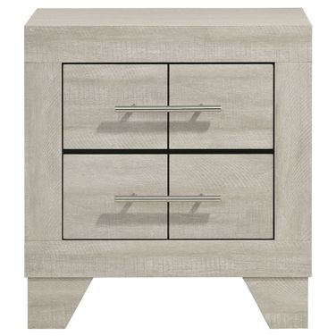 Trenton 2-Drawer Nightstand Bedside Table In Rustic Cream