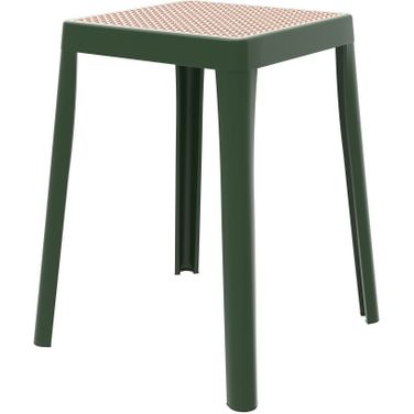 Tresse Stackable Poly Stool In Green