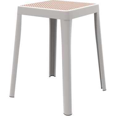 Tresse Stackable Poly Stool In White