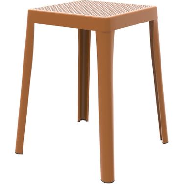 Tresse Stackable Poly Stool In Yellow