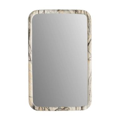 Trevino Mirror In Gray Flower