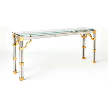 Tri-Column Console Table In Clear