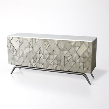 Triangle Cabinet In Silver
