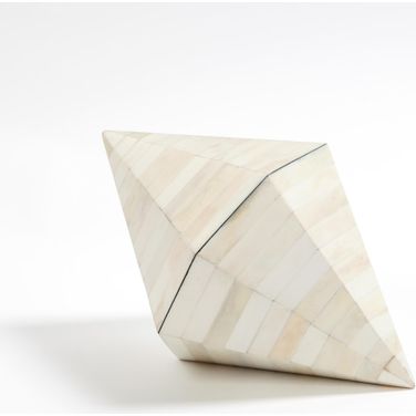 Triangle Cone Box In White Bone