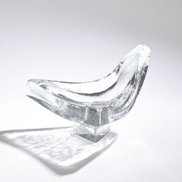 Triangle Slab Small Bowl In Clear