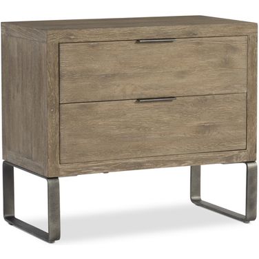 Tribeca Nightstand with Sled Base In Brown