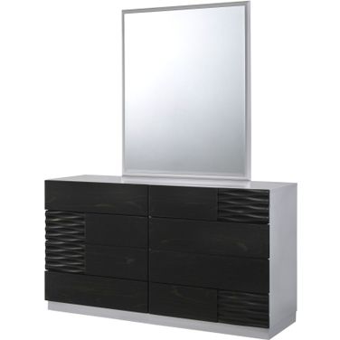 Tribeca Black and Grey Dresser with Mirror