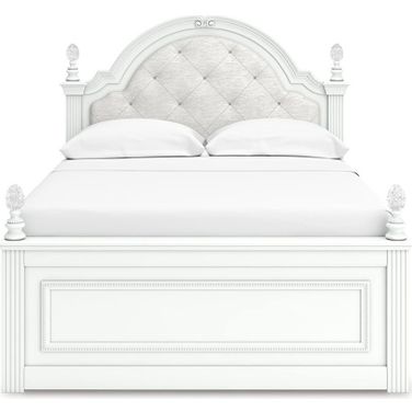 Trindura Full Upholstered Panel Storage Bed In White