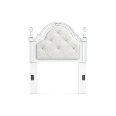 Trindura Twin Upholstered Panel Headboard In White