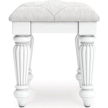 Trindura Vanity Stool In White