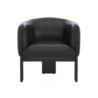 Trine Lounge Chair In Dark Brown and Vintage Black Night