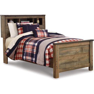 Trinell Brown Twin Bookcase Bed