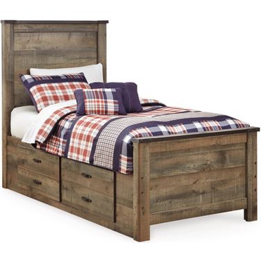 Trinell Brown Twin Panel Storage Bed