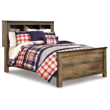 Trinell Full Bookcase Panel Bed In Brown