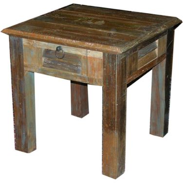Trinidad 1 Drawer End Table In Brown And Multi