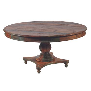 Trinidad 60 Inch Dining Table In Brown and Multi