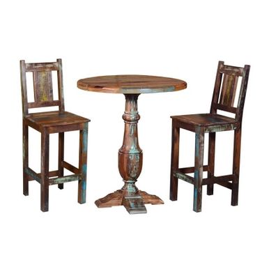 Trinidad Round Home Bar Set In Multi