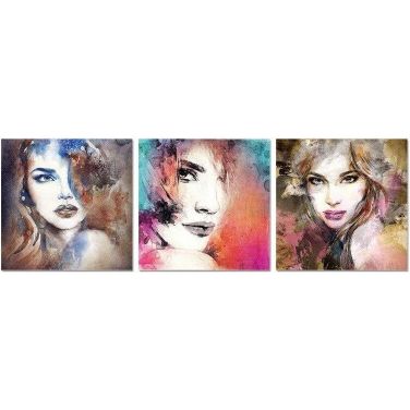 Trinity Beige Pink And Blue Acylic Acrylic Art