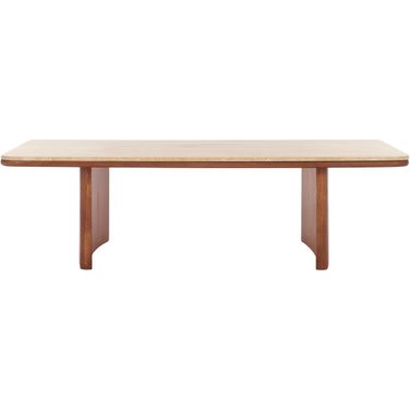 Trinsly Coffee Table In Natural and Travertine