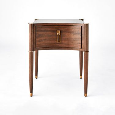 Triple Curve Side Table In Walnut