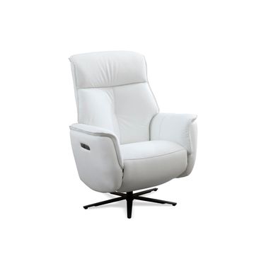 Tripp Power Swivel Recliner In Cortana White