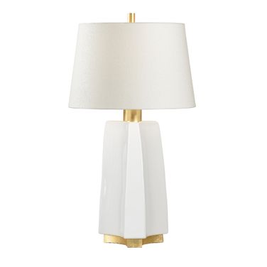 Triptic Lamp In White and Cream