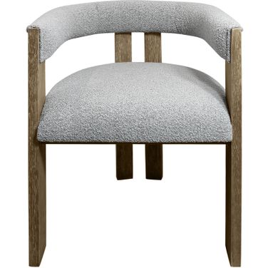 Trish Solid Wood Dining Arm Chair In Gray