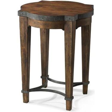 Trisha Yearwood Home Ginko Round Chairside Table In Coffee