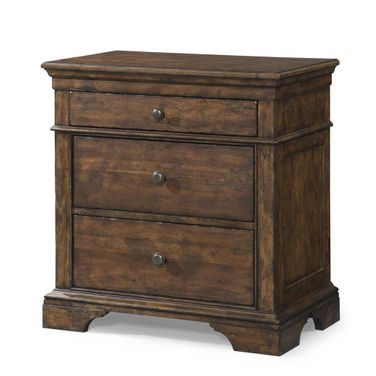 Trisha Yearwood Home I Remember You 3 Drawer Nightstand In Coffee