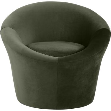 Tristan Velvet Accent Chair In Green Velvet