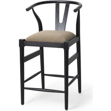 Trixie Barstool In Black and Beige